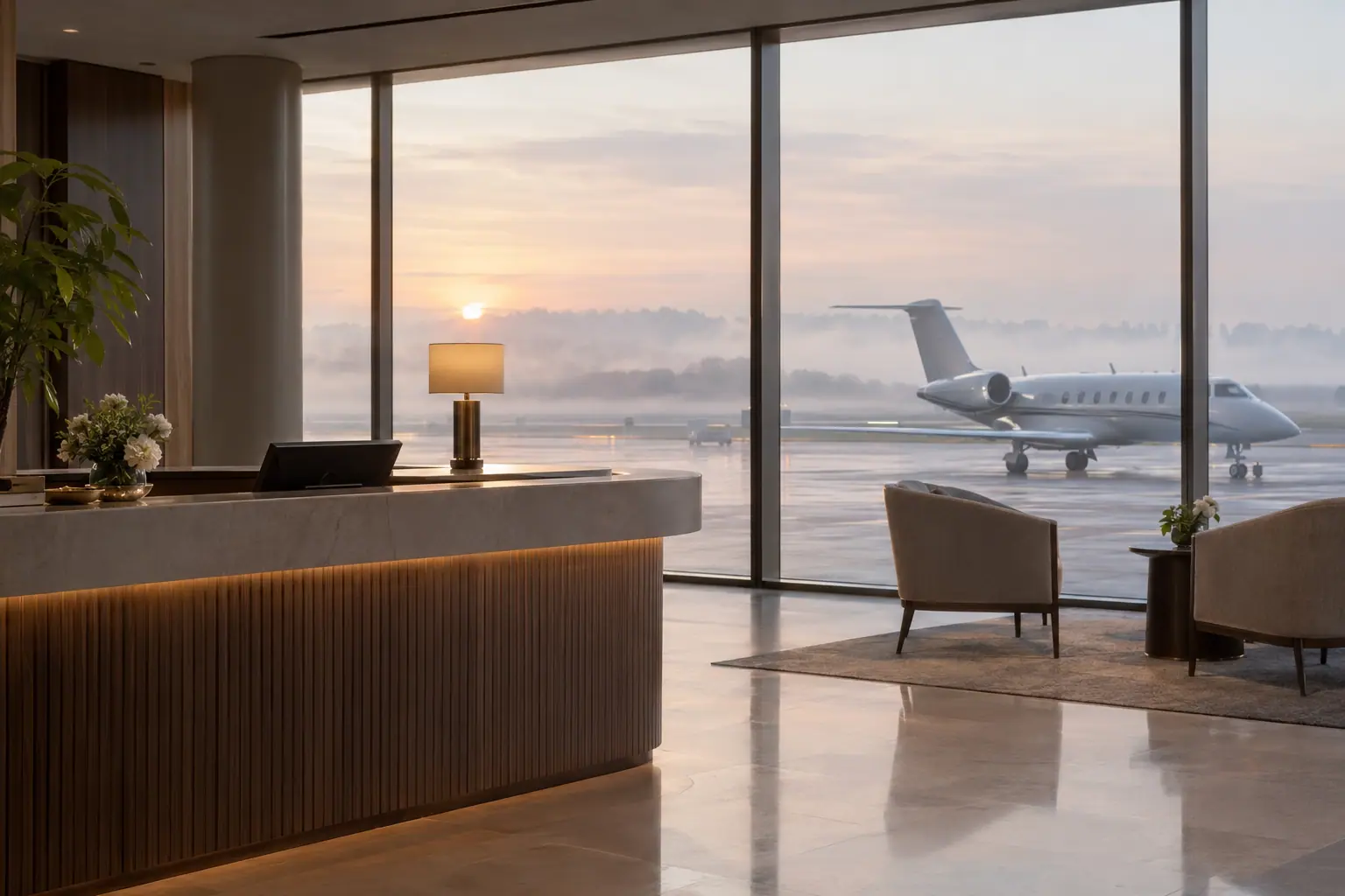 Private terminal front desk