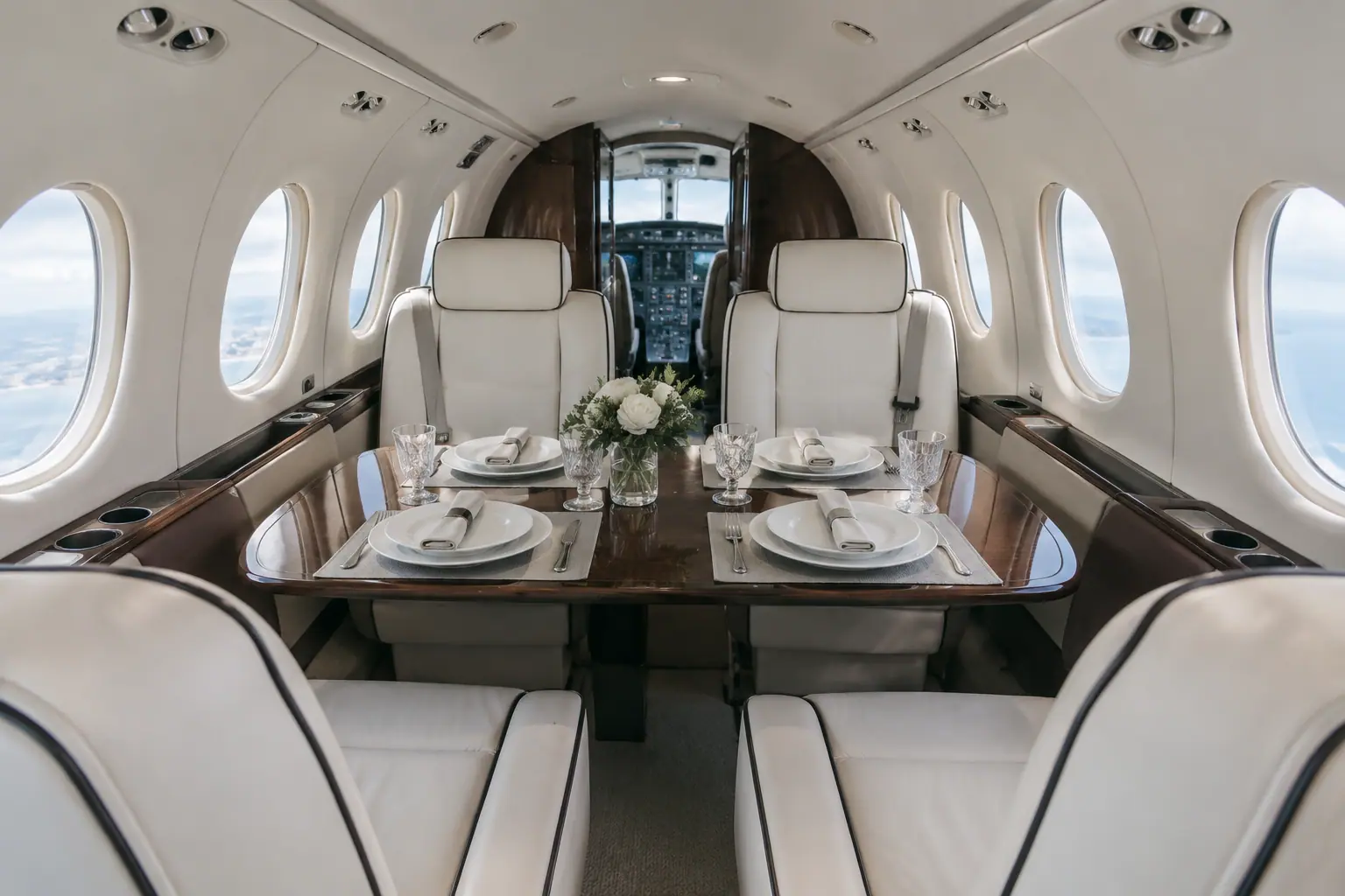 Turboprop cabin interior