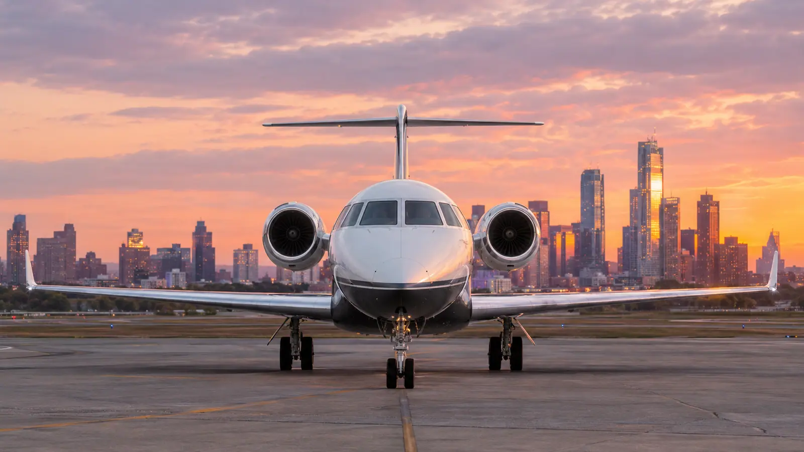 Private jet near the US