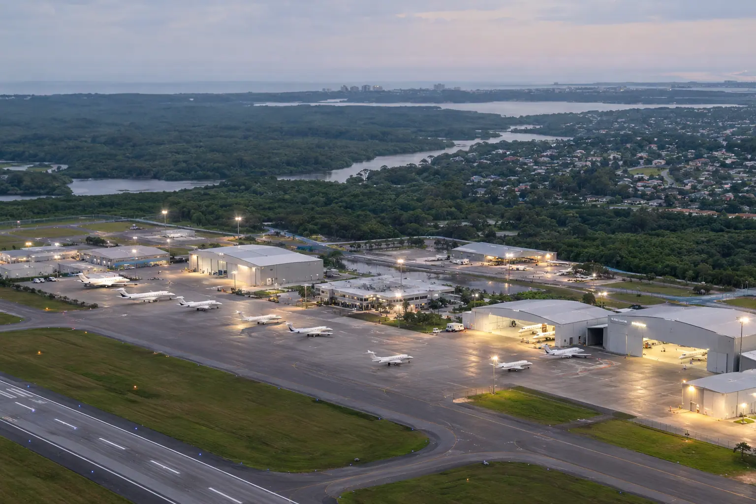 Private jets at DeKalb Peachtree Airport