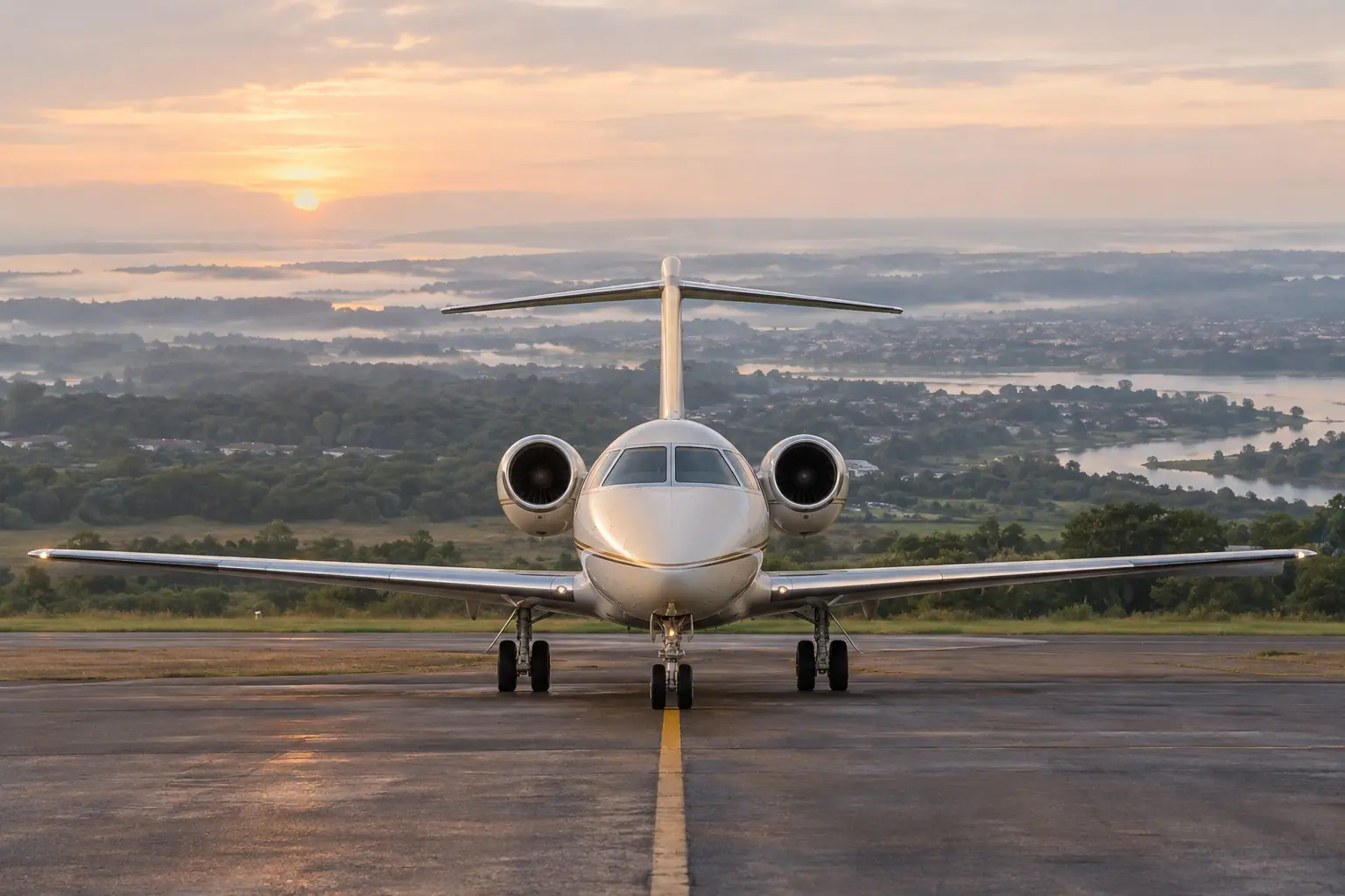 Light jet on the ramp